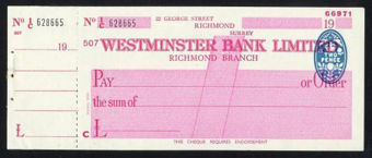 Picture of Westminster Bank Ltd., Richmond, 19(44), type 8e