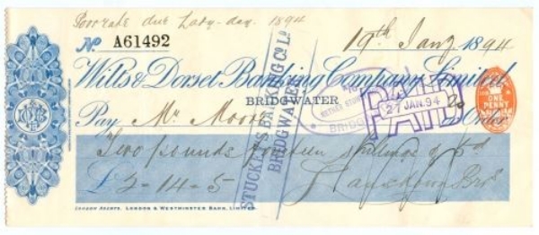 Picture of Wilts & Dorset Banking Co. Ltd., Bridgwater, 18(94)