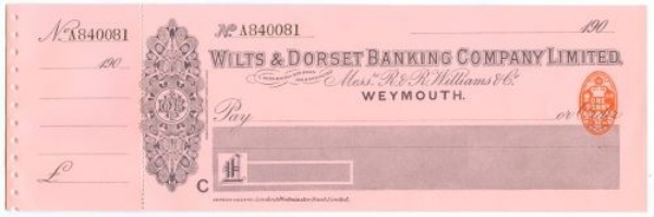 Picture of Wilts & Dorset Banking Co. Ltd., Weymouth, Messrs R & R Williams & Co., 190(9)
