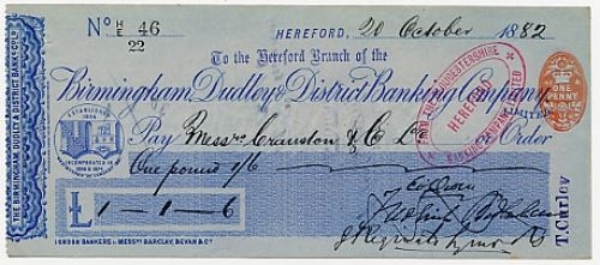 Picture of Birmingham, Dudley & District Banking Company Ltd., Hereford, 18(82)