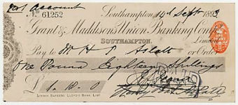 Picture of Grant & Maddison's Union Banking Co. Ltd., Southampton, 189(3)