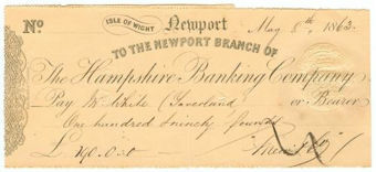 Picture of Hampshire Banking Company, Newport, Isle of Wight, 18(63)