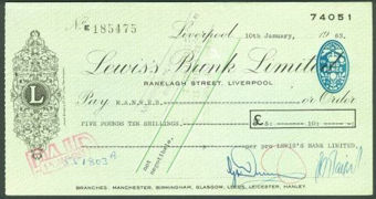 Picture of Lewis's Bank Limited, Liverpool, 19(63)