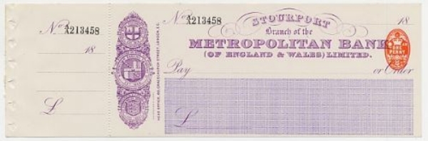 Picture of Metroplolitan Bank (of Engalnd & Wales) Ltd., Stourport, 18(97)