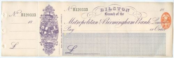 Picture of Metropolitan & Birmingham Bank Limited, Bilston Branch, 18(90)