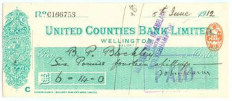 Picture of United Counties Bank Ltd., Wellington, (Salop), 19(12)
