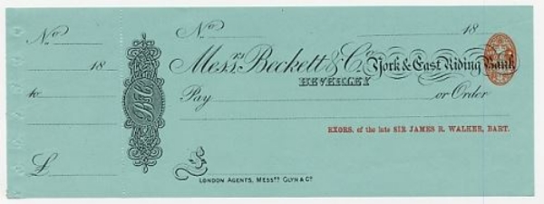 Picture of Messrs Beckett & Co.,York & East Riding Bank, Beverley, 18(96)