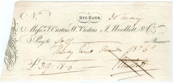 Picture of Messrs J. Curteis, Wm. Curteis, J. Woollett & Co., Rye, c1800