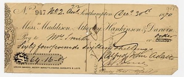 Picture of Messrs Maddison, Atherley, Hankinson & Darwin, Southampton, 18(70)
