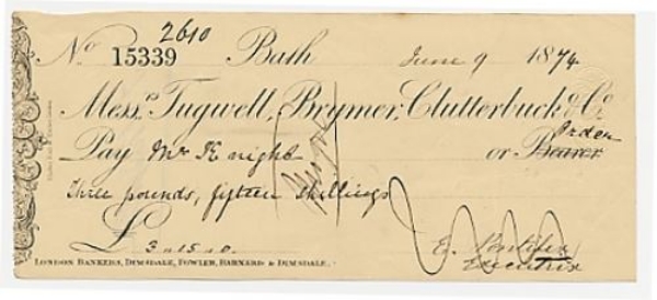 Picture of Messrs Tugwell, Brymer, Clutterbuck & Co., Bath, 18(74)