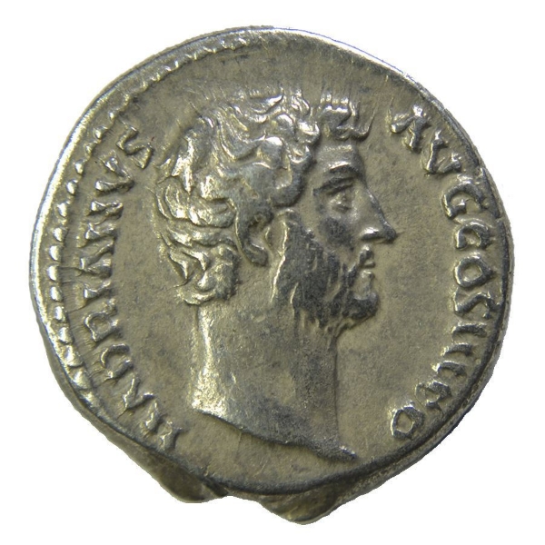 Picture of Hadrian, 117-138 A.D., Silver Denarius. GVF+