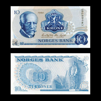 Picture of Norway 10 Kroner 1981-4 P36 Unc