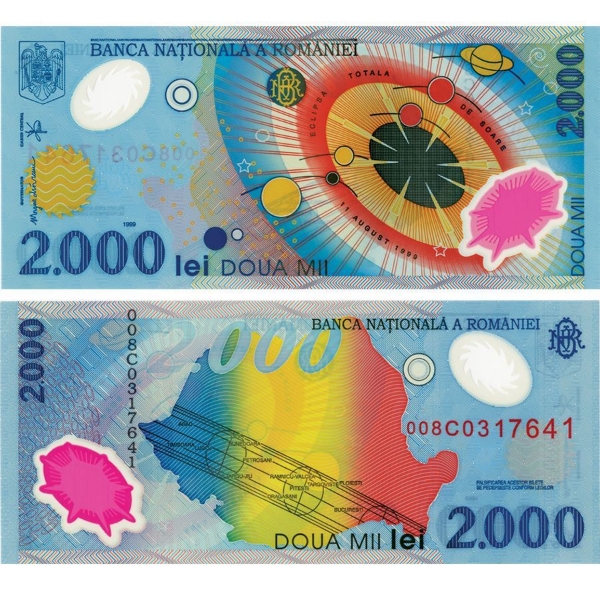 Picture of Romania 2000 Eclipse Plastic P111 Unc