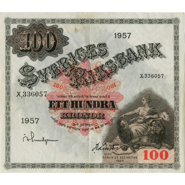 Picture of Sweden, Square 100 kroner (P45/8) VF/GVF