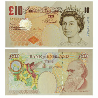 Picture of Andrew Bailey Historical £10 Darwin B400 Unc