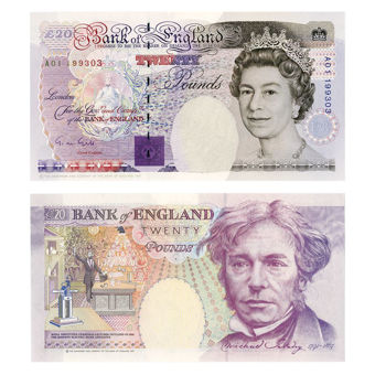 Picture of G.M. Gill, £20 A01 prefix, 1991 (B358) Crisp UNC
