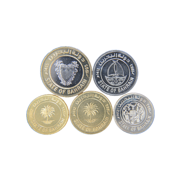 Picture of Bahrain, 5 coin Mint set 1992-1995 BU