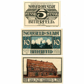 Picture of Germany, Bitterfeld, Pair of Notgeld dated 1921