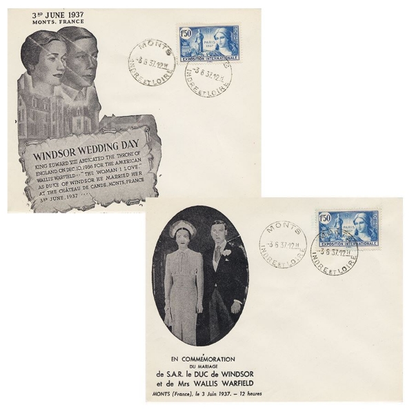 Picture of Edward VIII Pair of French Wedding Covers