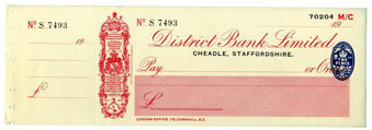 Picture of District Bank Ltd., Cheadle, 19(29) Unissued