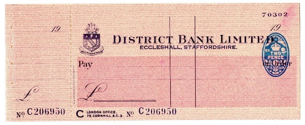 Picture of District Bank Ltd., Eccleshall, 19(43) Unissued