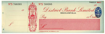 Picture of District Bank Ltd., Macclesfield 19(35) Unissued