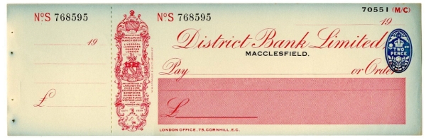 Picture of District Bank Ltd., Macclesfield 19(35) Unissued
