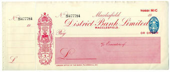 Picture of District Bank Ltd., Macclesfield, 19(30's). Unissued