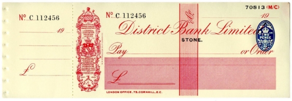 Picture of District Bank Ltd., Stone, 19(31). Unissued