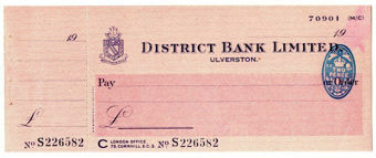 Picture of District Bank Ltd., Ulverston, 19(43). Unissued