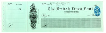 Picture of British Linen Bank, Dumfries, 19(28). Unissued.