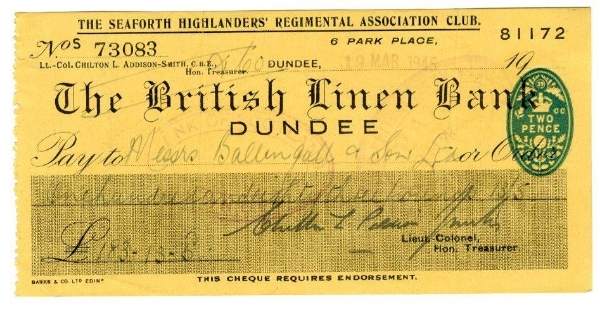 Picture of British Linen Bank, Dundee, 1940s. Used