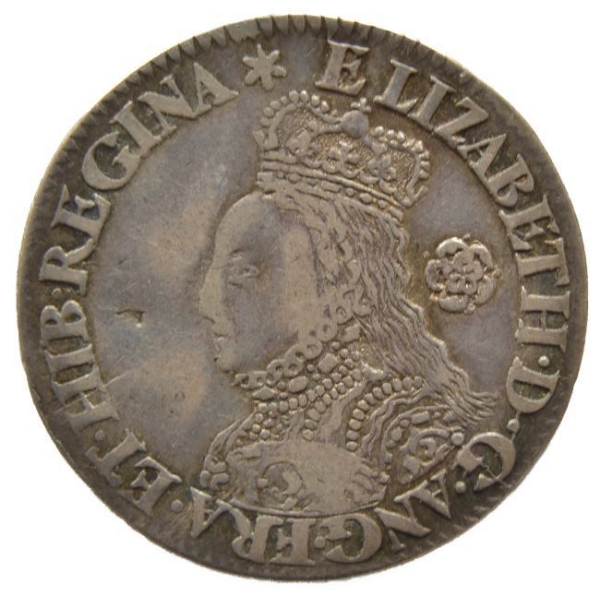 Picture of Elizabeth I, Milled Issue Sixpence, 1562. GVF