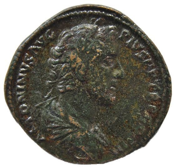 Picture of Antoninus Pius (AD 138-161), AE Sestertius. AVF