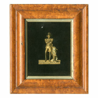 Picture of France, Napoleon, gilt brass plaque in frame