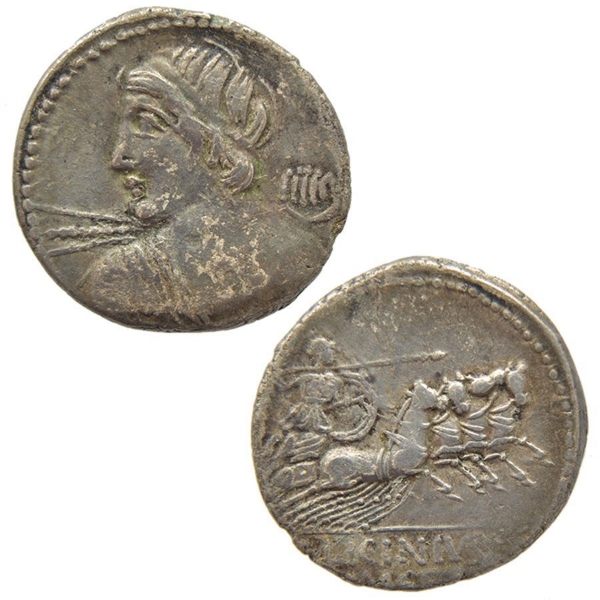 Picture of Republic, C. Licinius L.f. Macer. 84 B.C., AR Denarius