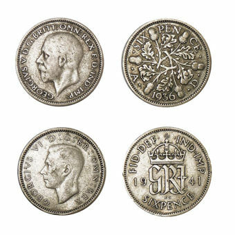 Picture of George V & George VI, Pair of Silver Sixpences.