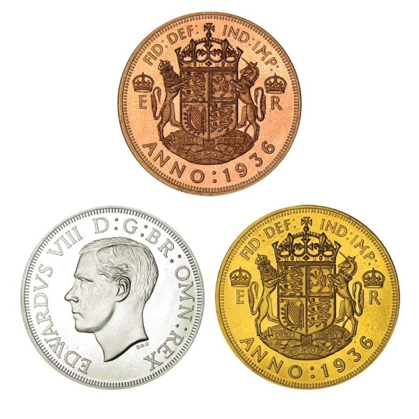 Picture of Edward VIII, GB Coronation Patina Crown Set