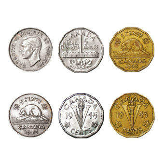 Picture of Canada, George VI 5 different 5 cents