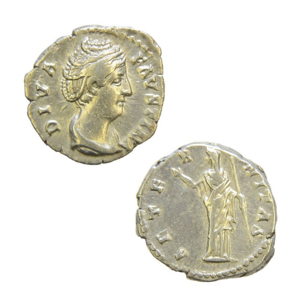 Picture of Faustina Senior AR. Denarius. Rev. AETERNITAS