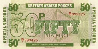 Picture of British Armed Forces Spec Numbers First/Last Matched Numbers (set of 22 notes)