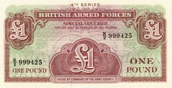 Picture of British Armed Forces Spec Numbers First/Last Matched Numbers (set of 22 notes)