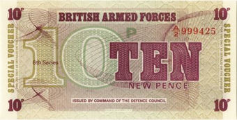 Picture of British Armed Forces Spec Numbers First/Last Matched Numbers (set of 22 notes)
