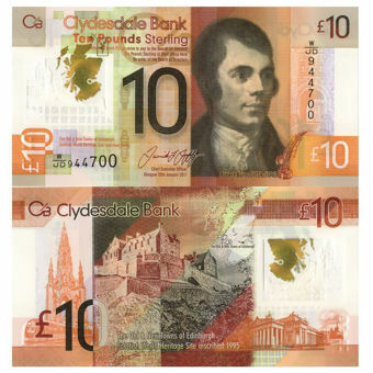 Picture of Clydesdale Bank £10 2017 Polymer Note Unc