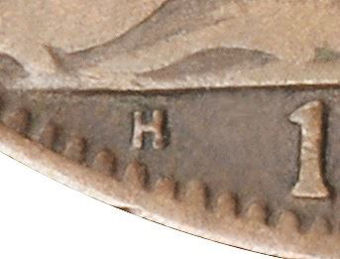Picture of George V, Penny 'H' 1919 Circulated