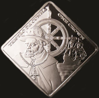 Picture of Tristan da Cunha, Crown 2014 (Tristão da Cunha & Ship) Silver Plated Proof