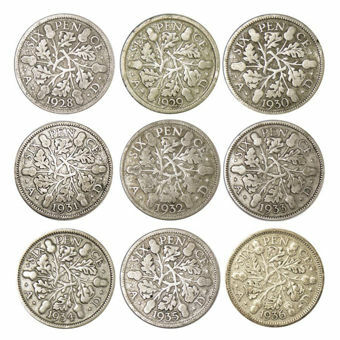 Picture of George V, Sixpence 1928-1936 Set