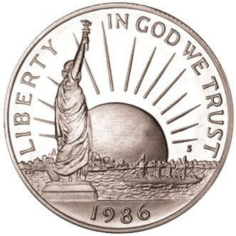 Picture of United States of America, 1986 Statue of Liberty Dollar & Half Dollar Proof