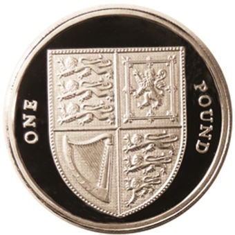 Picture of Elizabeth II, £1 (Royal Shield) 2009 Proof Sterling Silver - in Royal Mint Case