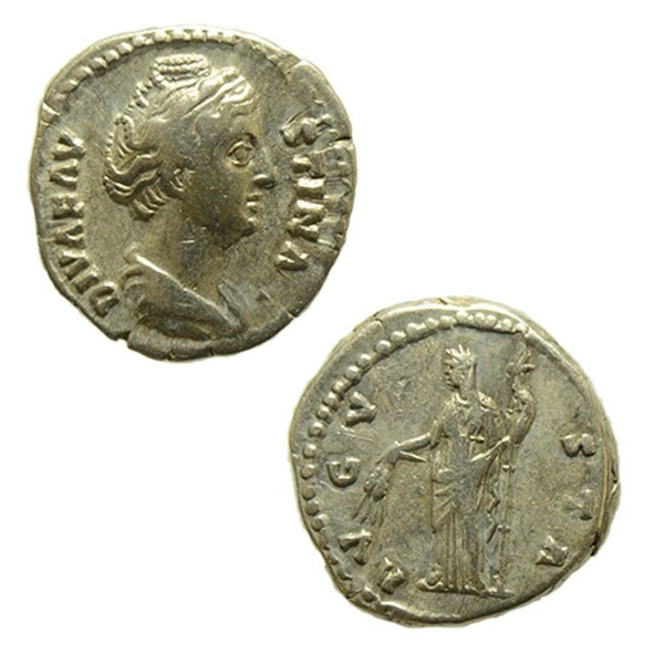 Picture of Faustina Senior AR. Denarius, Rev. AVGVSTA, Ceres Standing